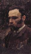 William Logsdail Sketch of jJ.W.Waterhouse for The Bank and Royal Exchange oil painting